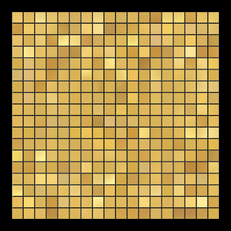 Nano Square Gold Matt Stainless steel mosaic tile