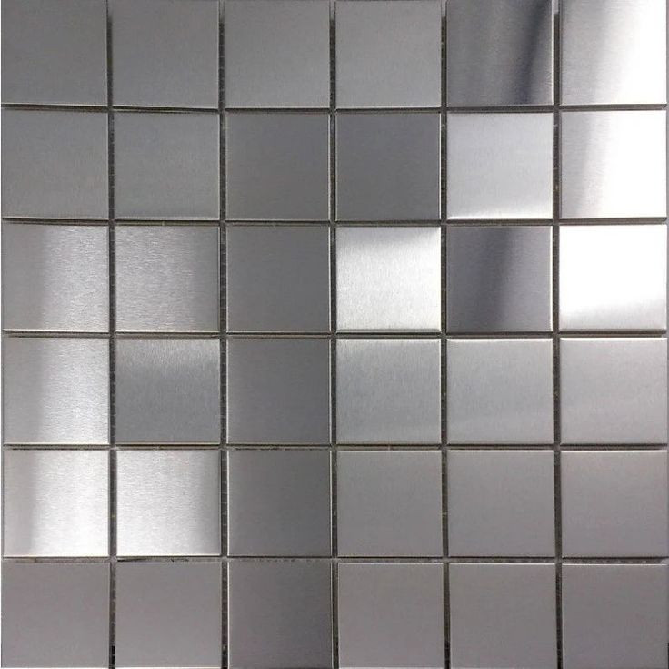 Zoom Pattern Silver Matt (Hairline) 304 Grade Stainless Steel Mosaic Tile