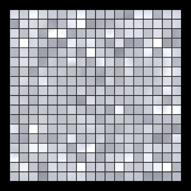 Nano Square Silver Matt Stainless steel mosaic tile