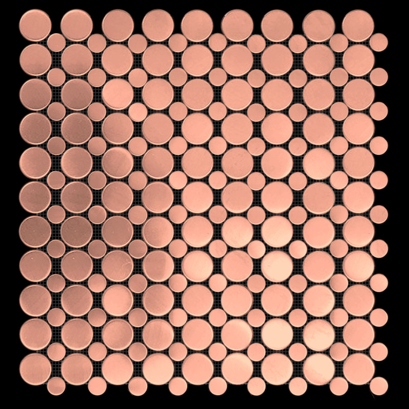 Penny Galaxy Round Pure Copper Mosaic Tile