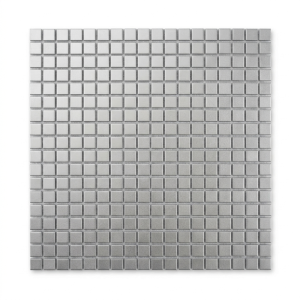 Square 15mm Stainless Steel Silver Metal Mosaic Tile – Matte Finish